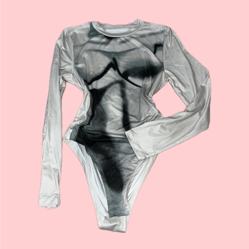 BodyCon Black and White Bodysuit